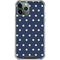 Blue and Cream Polka Dots iPhone 11 Pro Max Clear Case
