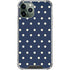 Blue and Cream Polka Dots iPhone 11 Pro Max Clear Case