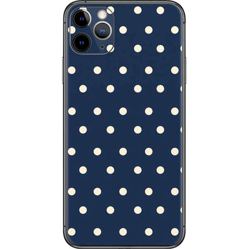 Blue and Cream Polka Dots iPhone 11 Pro Max Skin