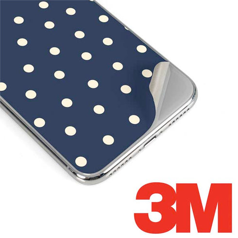 Blue and Cream Polka Dots iPhone 11 Pro Max Skin