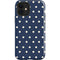 Blue and Cream Polka Dots iPhone 12 Impact Case