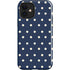 Blue and Cream Polka Dots iPhone 12 Impact Case