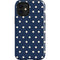 Blue and Cream Polka Dots iPhone 12 Mini Impact Case