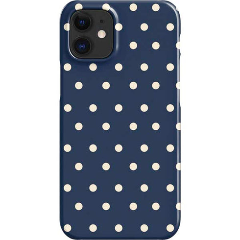Blue and Cream Polka Dots iPhone 12 Mini Lite Case