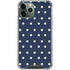 Blue and Cream Polka Dots iPhone 12 Pro Clear Case