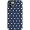 Blue and Cream Polka Dots iPhone 12 Pro Impact Case