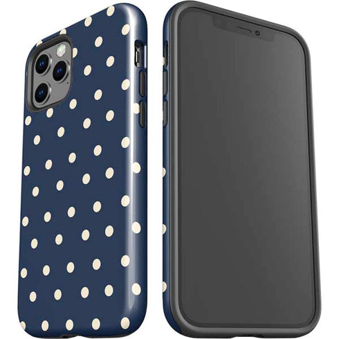 Blue and Cream Polka Dots iPhone 12 Pro Max Impact Case