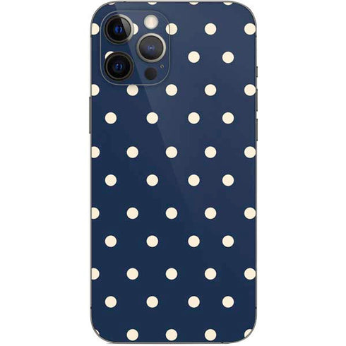 Blue and Cream Polka Dots iPhone 12 Pro Max Skin