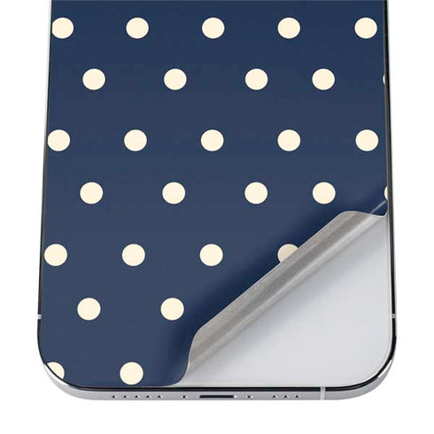 Blue and Cream Polka Dots iPhone 12 Pro Max Skin