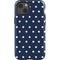 Blue and Cream Polka Dots iPhone 13 Impact Case