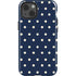 Blue and Cream Polka Dots iPhone 13 Impact Case