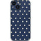 Blue and Cream Polka Dots iPhone 13 Mini Skin