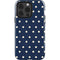Blue and Cream Polka Dots iPhone 13 Pro Impact Case