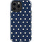 Blue and Cream Polka Dots iPhone 13 Pro Max Impact Case