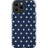Blue and Cream Polka Dots iPhone 13 Pro Max Impact Case