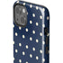 Blue and Cream Polka Dots iPhone 15 Plus Impact Case