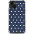 Blue and Cream Polka Dots iPhone 14 Plus Clear Case
