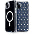 Blue and Cream Polka Dots iPhone 15 Plus MagSafe Case