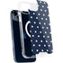 Blue and Cream Polka Dots iPhone 14 Plus MagSafe Case