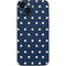 Blue and Cream Polka Dots iPhone 14 Plus Skin