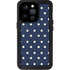 Blue and Cream Polka Dots iPhone 14 Pro Waterproof Case