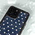 Blue and Cream Polka Dots iPhone 14 Pro Waterproof Case