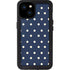 Blue and Cream Polka Dots iPhone 15 Plus Waterproof Case