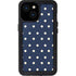 Blue and Cream Polka Dots iPhone 15 Waterproof Case