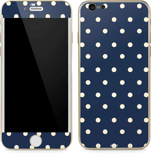 Blue and Cream Polka Dots iPhone 6/6s Skin