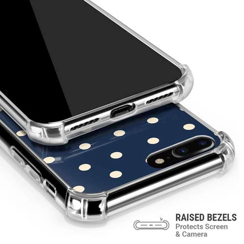 Blue and Cream Polka Dots iPhone 7/8 Plus Clear Case