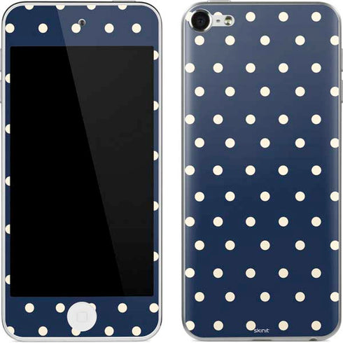 Blue and Cream Polka Dots Apple iPod Skin