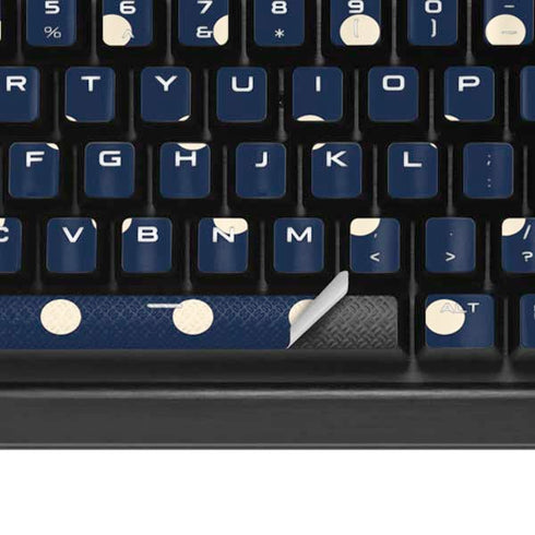 Blue and Cream Polka Dots K95 RGB PLATINUM Mechanical Gaming Keyboard Skin