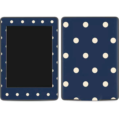 Blue and Cream Polka Dots Amazon Kindle Skin