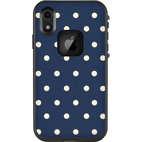 Blue and Cream Polka Dots LifeProof Fre iPhone Skin