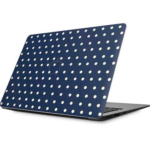 Blue and Cream Polka Dots Apple MacBook Skin