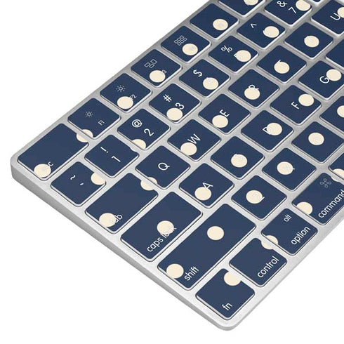 Blue and Cream Polka Dots Magic Keyboard Skin