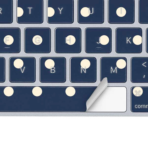 Blue and Cream Polka Dots Magic Keyboard Skin