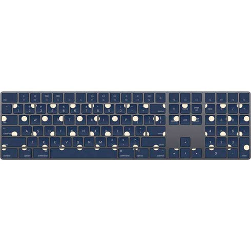 Blue and Cream Polka Dots Magic Keyboard with Numeric Keypad Skin