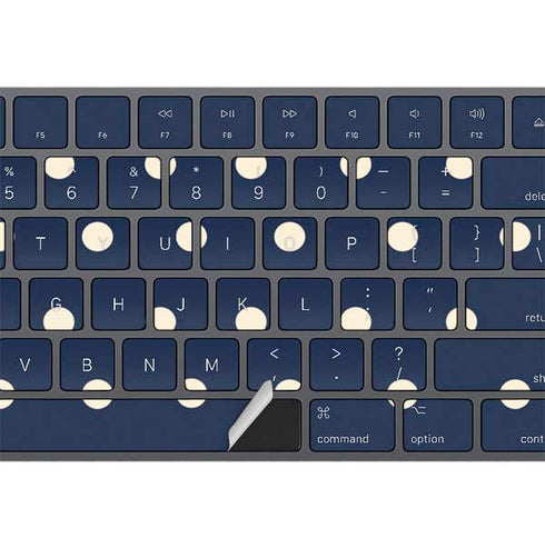 Blue and Cream Polka Dots Magic Keyboard with Numeric Keypad Skin