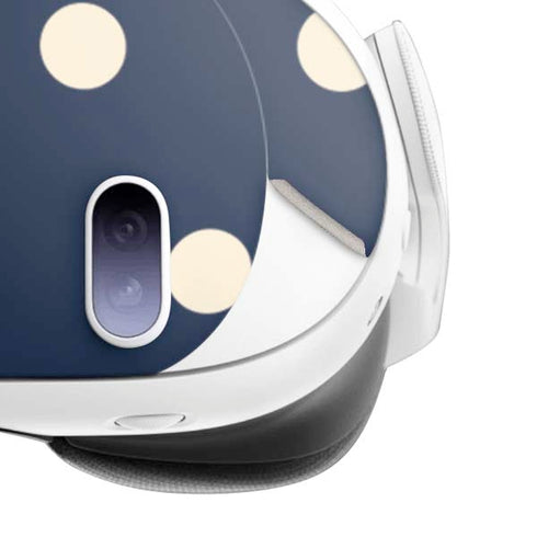 Blue and Cream Polka Dots Meta Quest 3 Skin