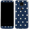 Blue and Cream Polka Dots Moto E5 Plus Skin