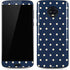 Blue and Cream Polka Dots Moto G6 Skin
