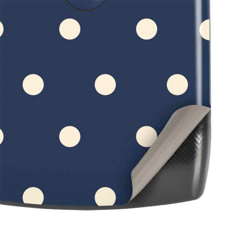 Blue and Cream Polka Dots Motorola RAZR Skin