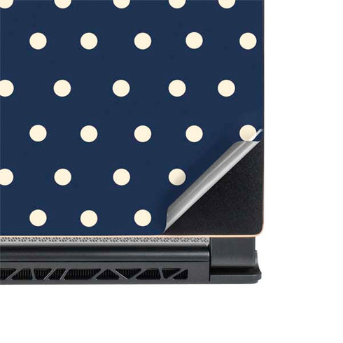 Blue and Cream Polka Dots MSI GS65 Stealth Laptop Skin