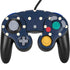 Blue and Cream Polka Dots Nintendo GameCube Controller Skin