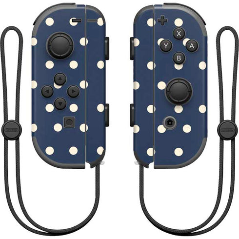 Blue and Cream Polka Dots Nintendo Joy-Con (L/R) Controller Skin