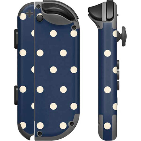 Blue and Cream Polka Dots Nintendo Joy-Con (L/R) Controller Skin