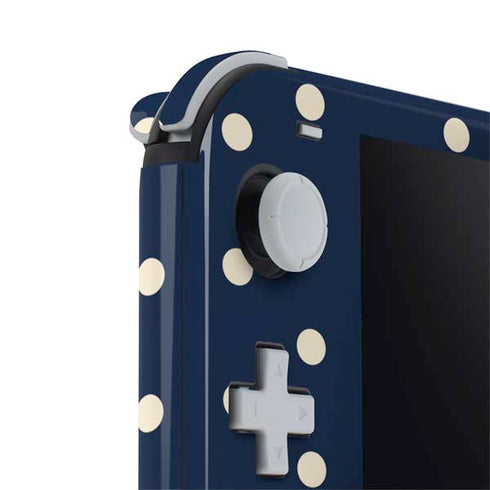 Blue and Cream Polka Dots Nintendo Switch Lite Skin