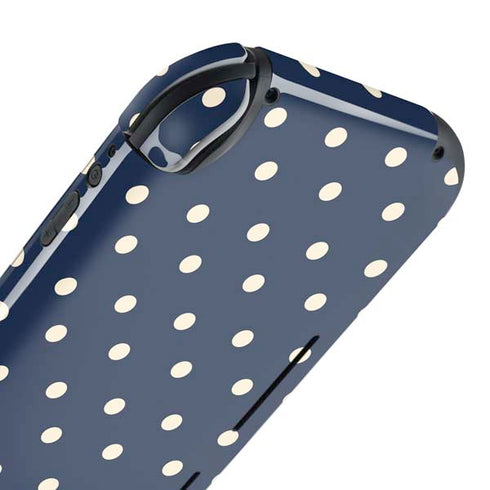 Blue and Cream Polka Dots Nintendo Switch Lite Skin