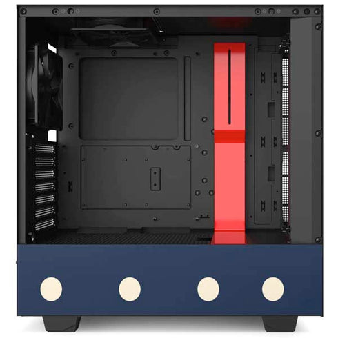 Blue and Cream Polka Dots NZXT H510 Compact ATX Mid-Tower Case Skin